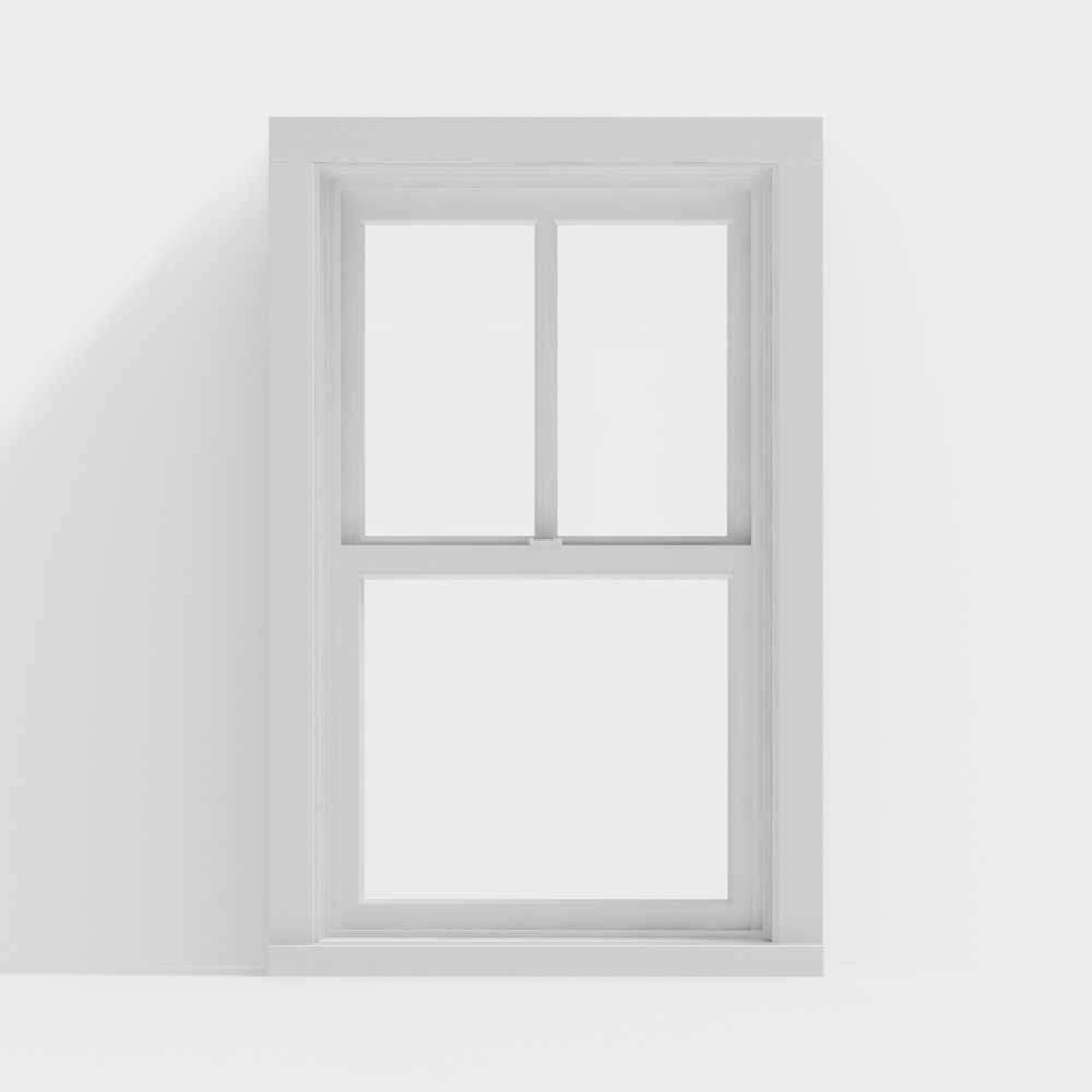 Elegant Low-Poly Window 3D model