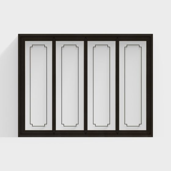 Art Deco Window 3D model for Creative Projects