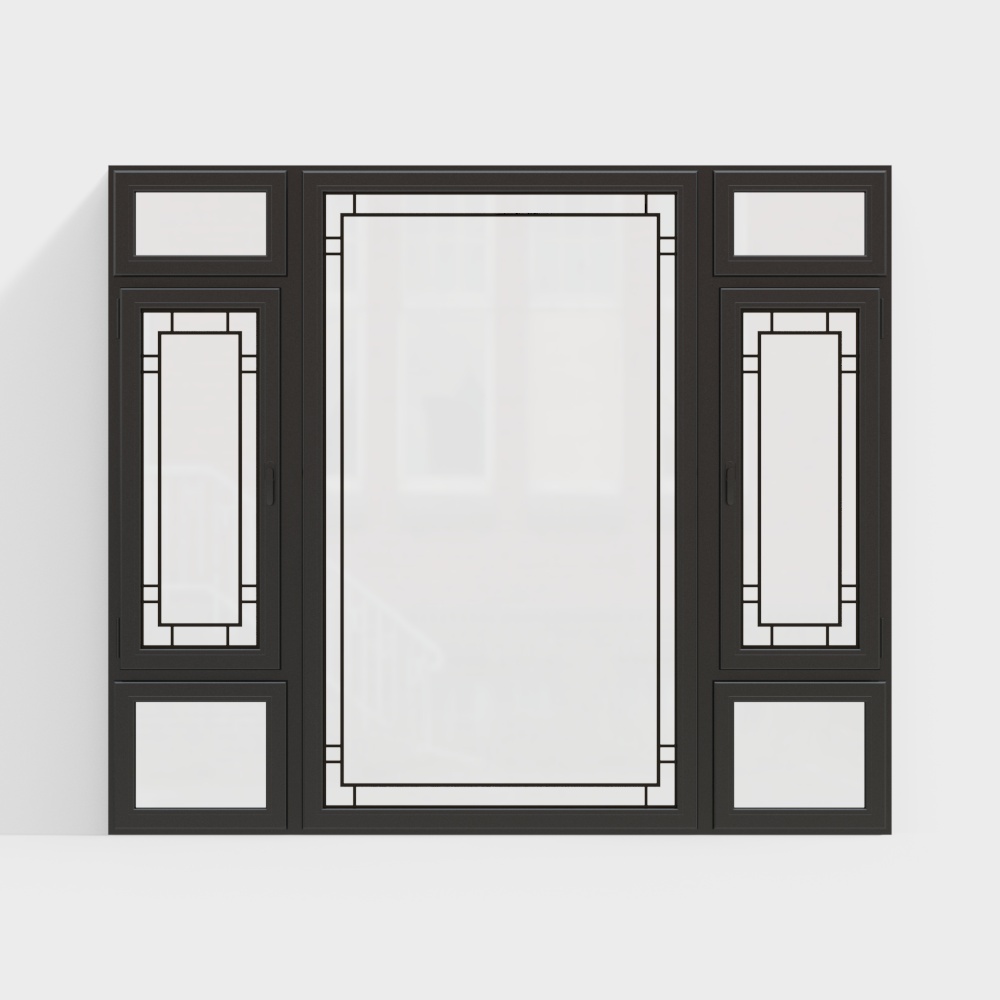 Elegant Low-Polygon Black and White 3D Model