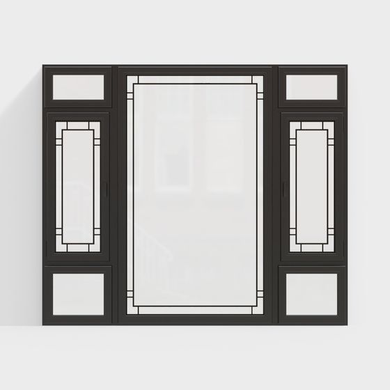 Elegant Low-Polygon Black and White 3D Model