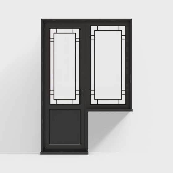 Elegant Art Deco Door 3D model