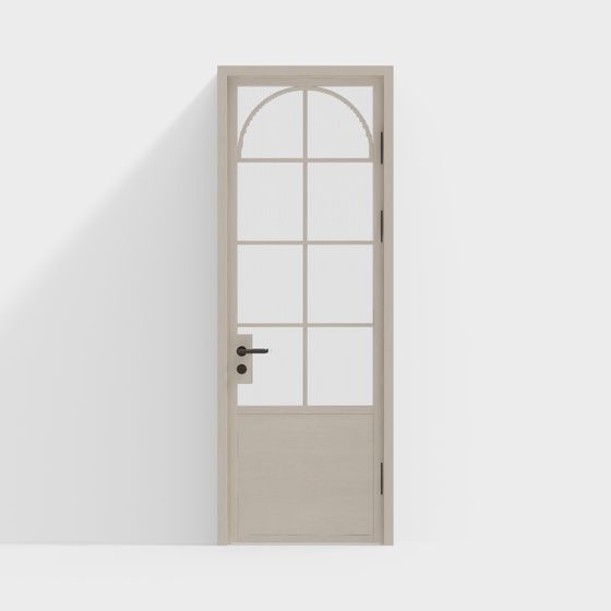 Stylish Low-Poly High-Detail Door 3D model