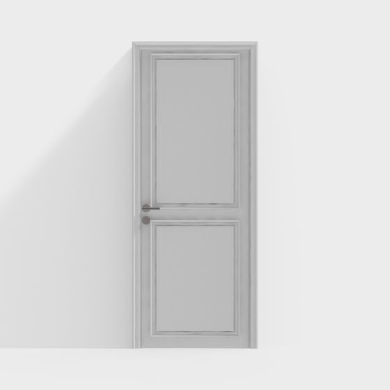 Stylish Classic Double Door 3D model for Interiors