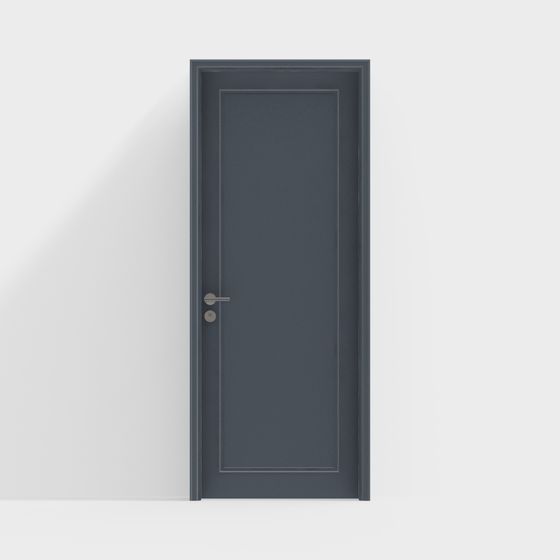 Elegant Low-Poly Interior Door 3D model