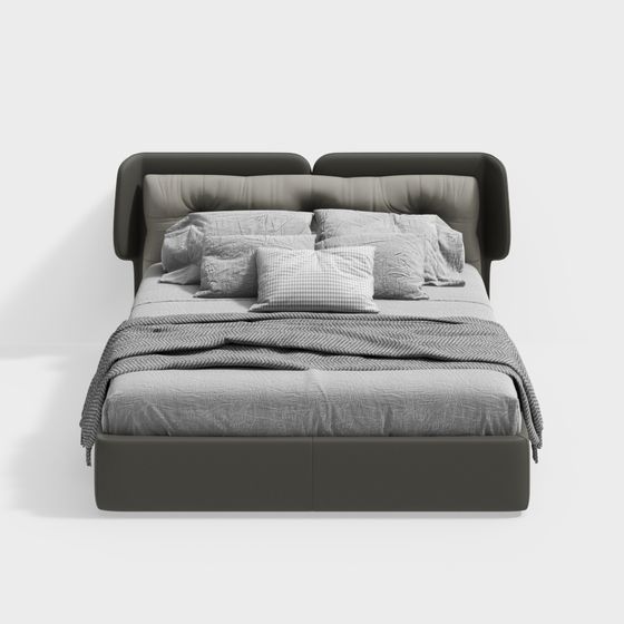 Modern Minimalist Bed 3D model