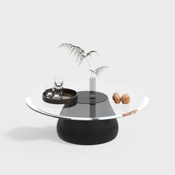 Luminous Round Table 3D model for Modern Interiors