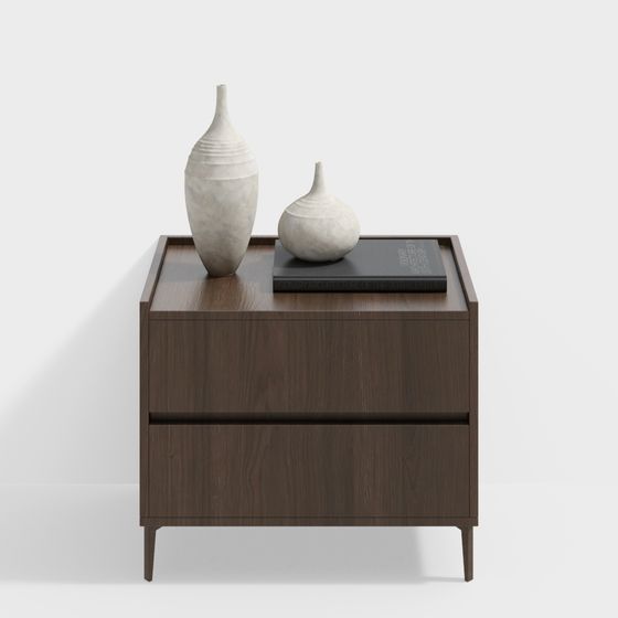 Mid-Century Modern Nightstand 3D model