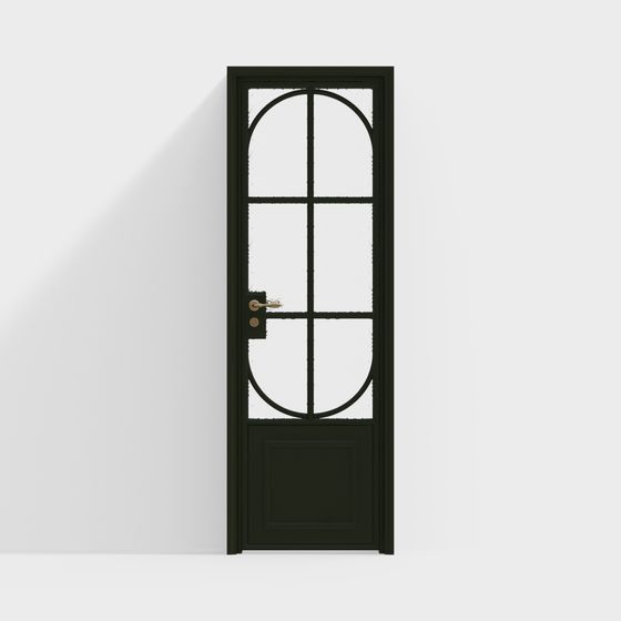 Elegant Low-Polygon 3D Door Model for Modern Spaces