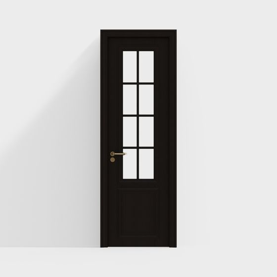 Classic Black Door 3D model for Creative Spaces