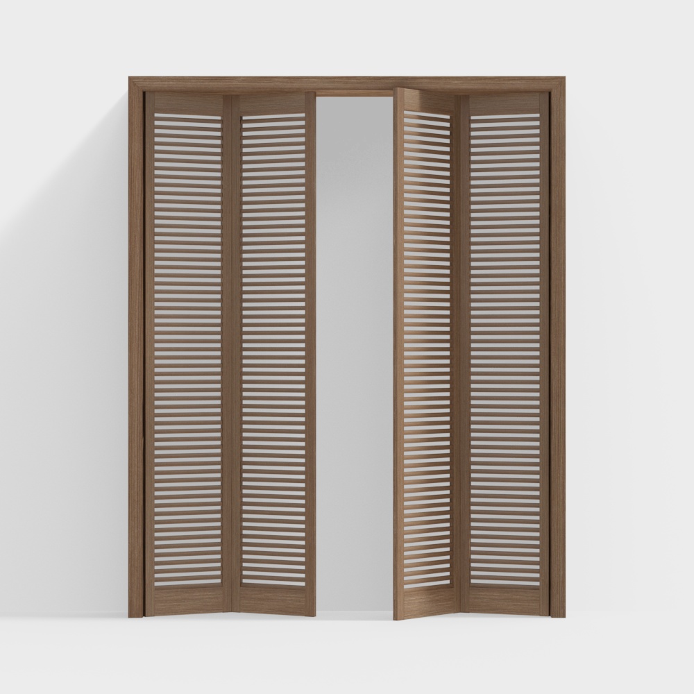 Puerta plegable de madera maciza