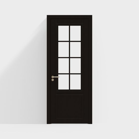 Elegant Black Door 3D model for Modern Spaces