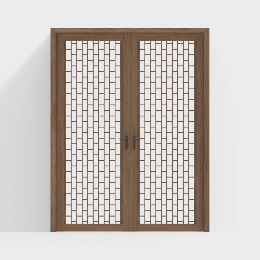 Solid Wood Double Door Style