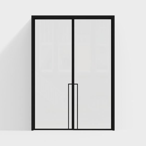 Modern Minimalist Double Door 3D model