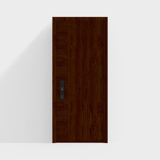 Elegant Wooden Door 3D model