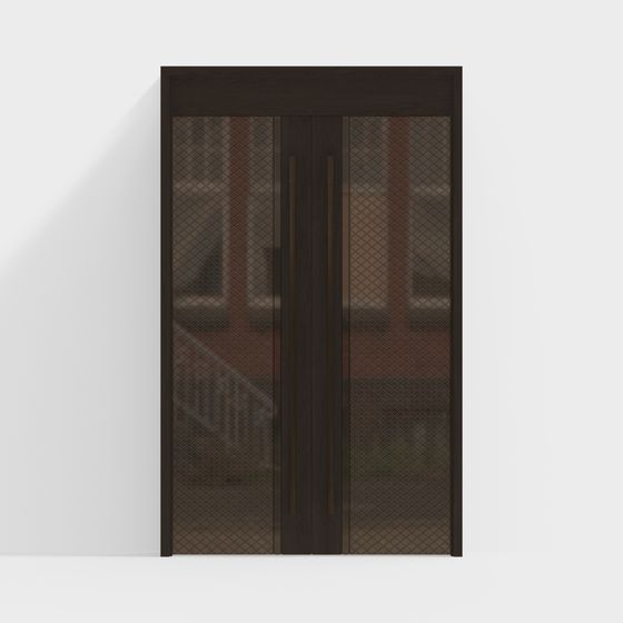 Elegant Low-Poly Door 3D model