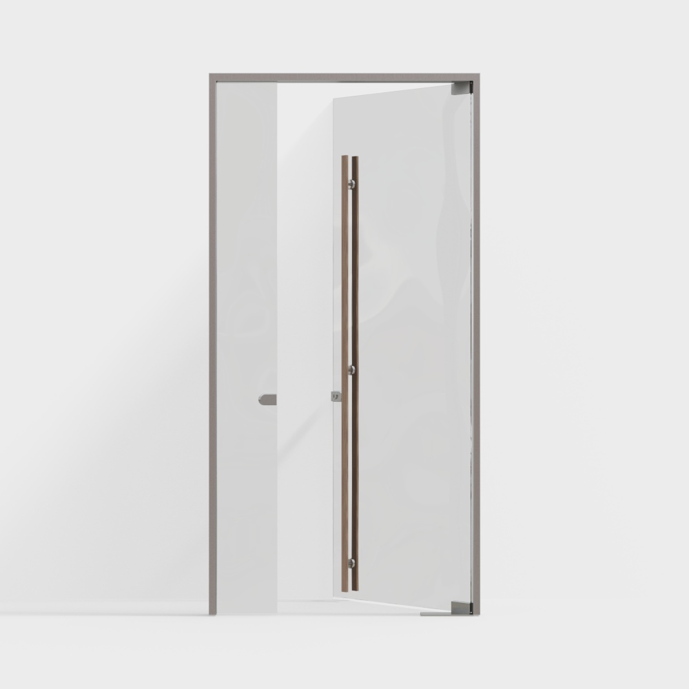 Porte simple en verre moderne