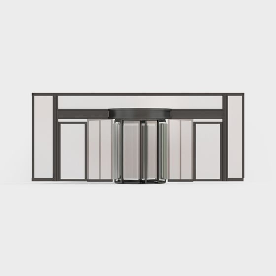 Minimalist Rotating Door 3D Model for Contemporary Designs