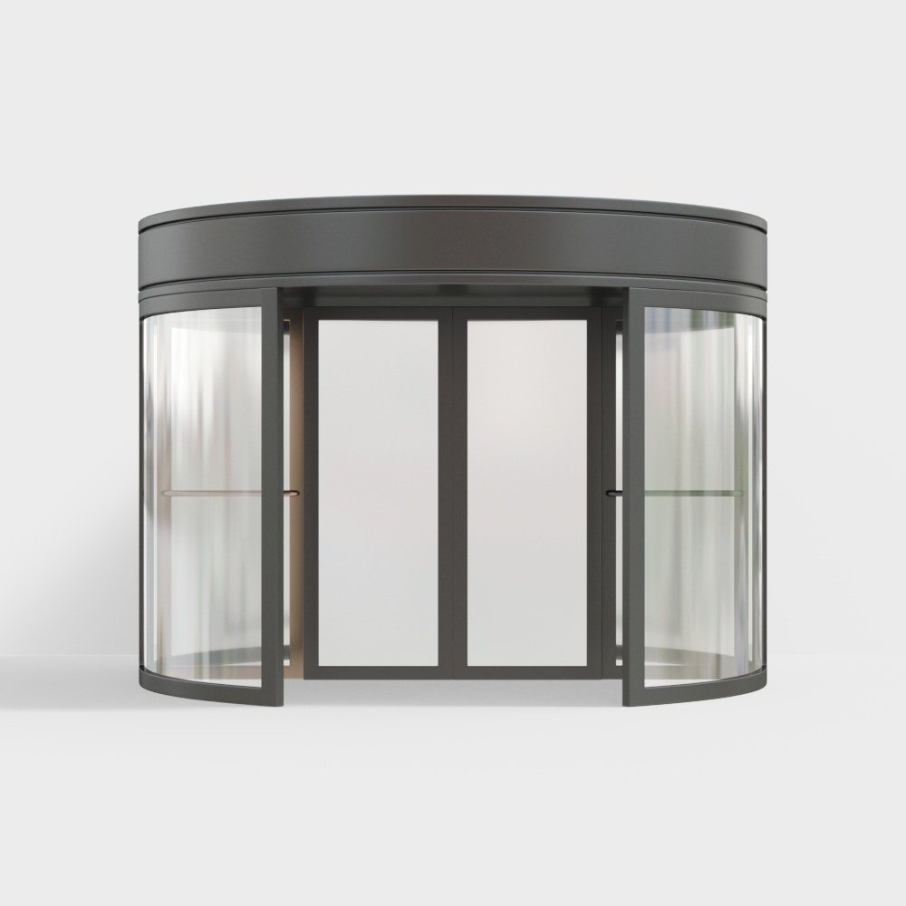 Автоматическая вращающаяся дверь офисного здания