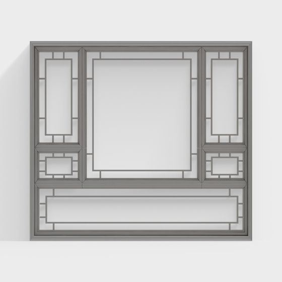 Low-Polygon Gray Metal and Glass 3D model