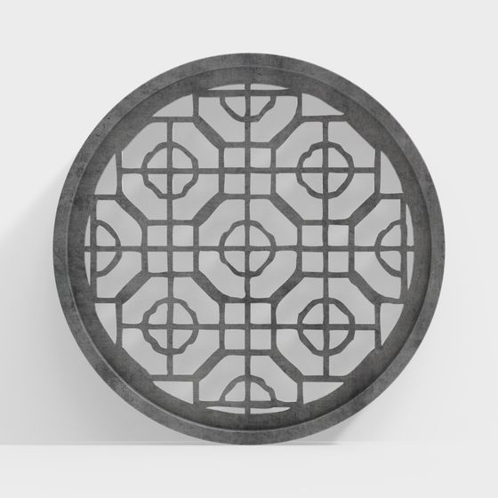 Hollow Round Window 3D model for Elegant Designs