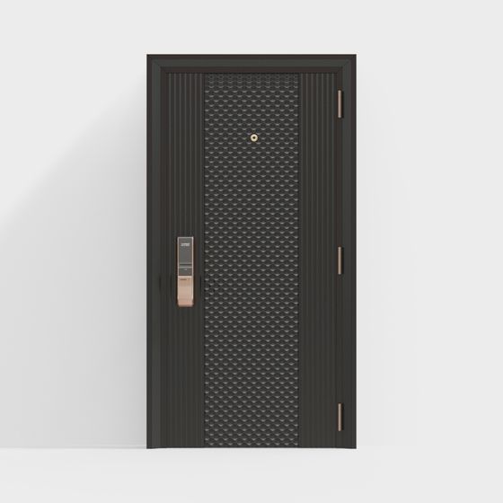 Sleek Low-Poly Entrance Door 3D Model