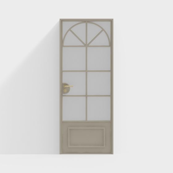 Arched Glass Door 3D model