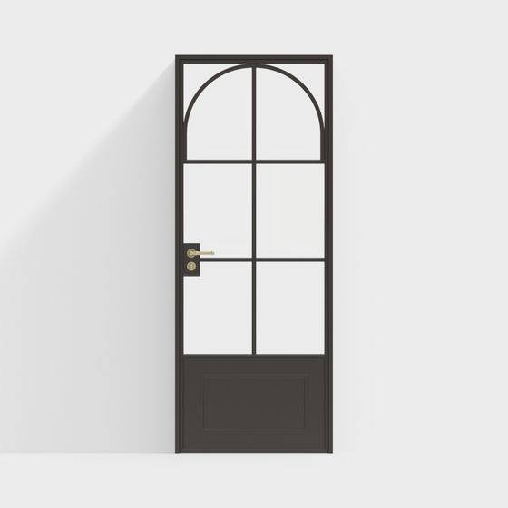 Arched Glass Door 3D model