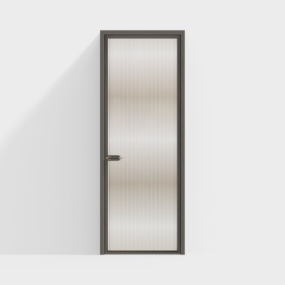 Stylish Glass Stripe Door 3D model for Interiors