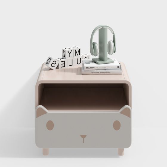 Cute Cat Storage Cabinet 3D model