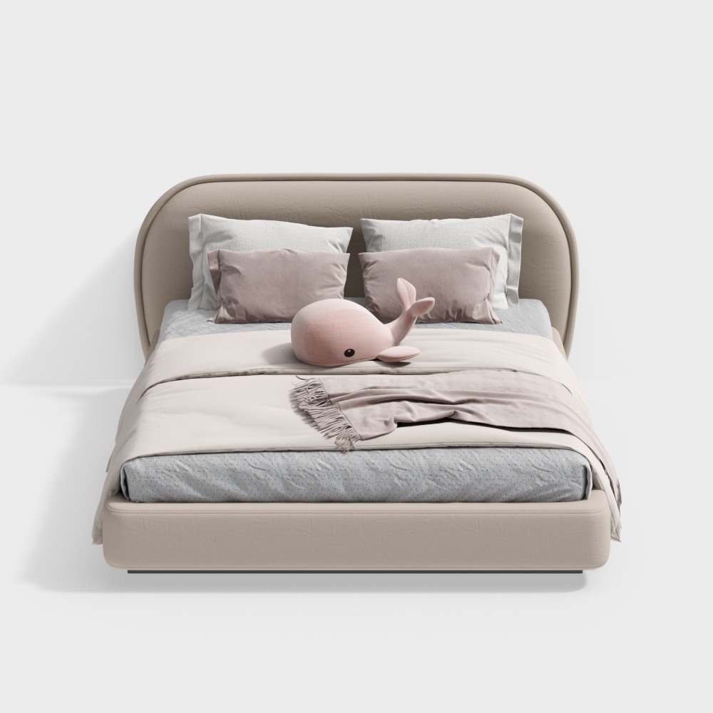 เตียงคู่สีครีม 3