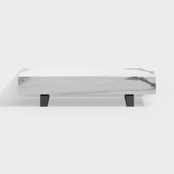Elegant Marble Bench 3D model for Modern Interiors