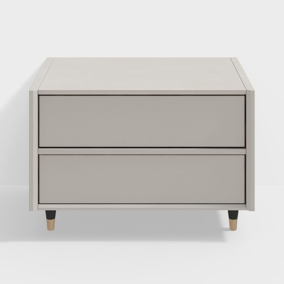 Elegant Low-Poly Nightstand 3D model