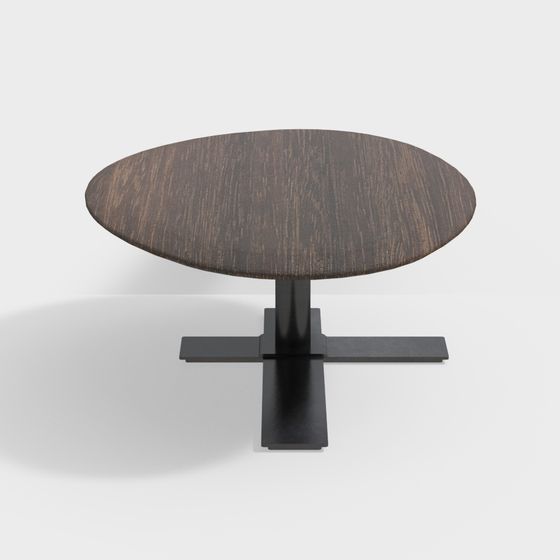 Modern Low-Polygon Round Table 3D model