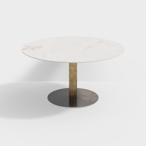 Modern Round Table 3D model Design