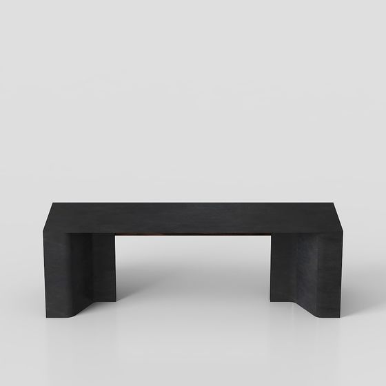 Elegant Concrete Bench 3D Model Design