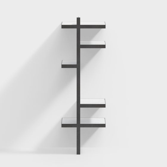 Sleek Stair Bookcase 3D model