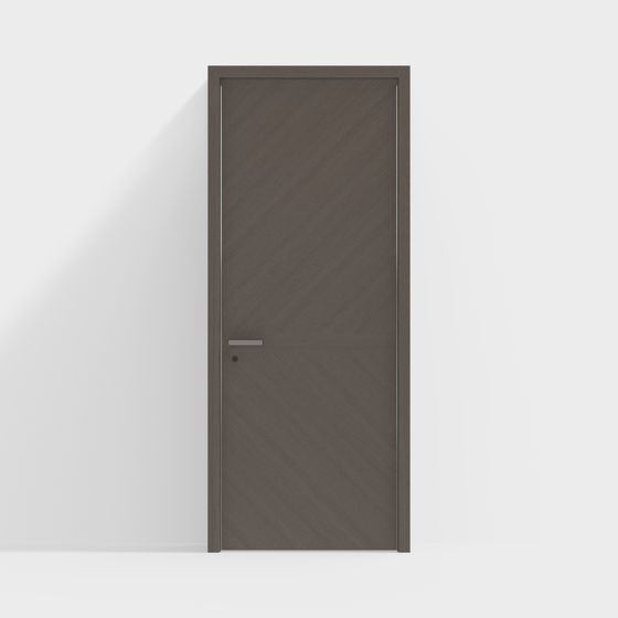 Elegant Low-Poly Modern Door 3D model