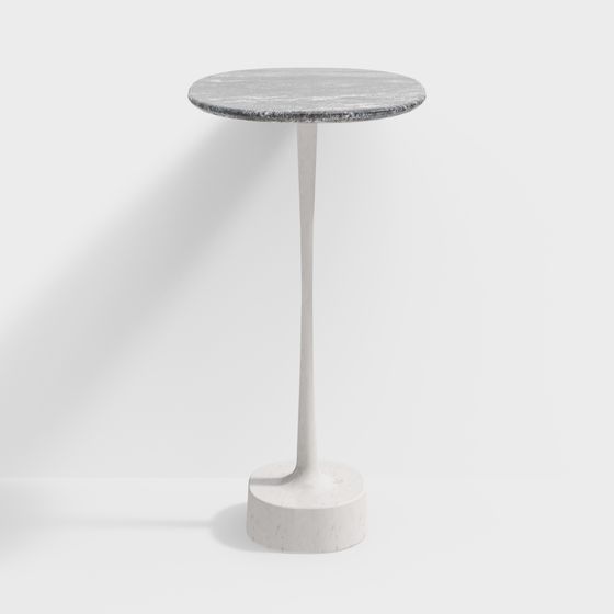 Elegant Marble Side Table 3D model