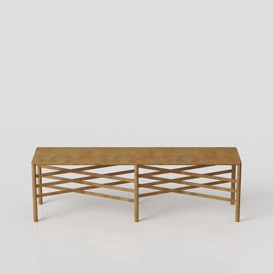Interwoven Bench 3D model for Modern Interiors
