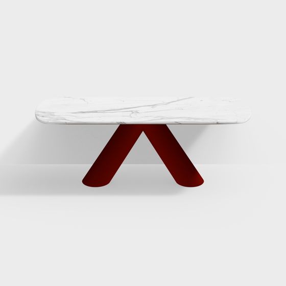 Minimalist Marble Coffee Table 3D model