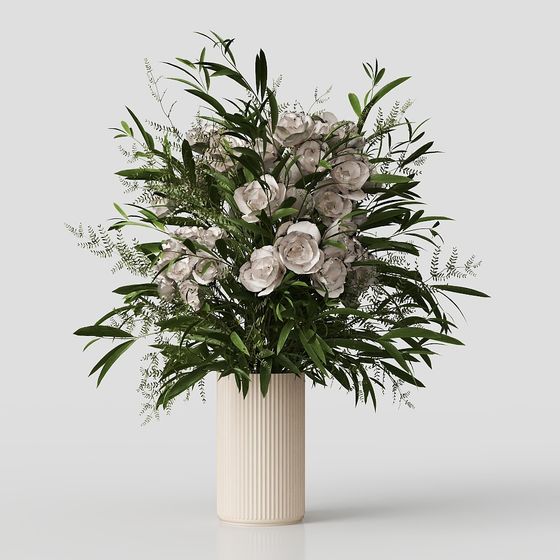 Elegant Bouquet Low-Poly 3D model