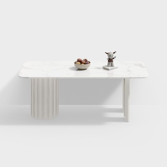 Elegant Marble Dining Table 3D model