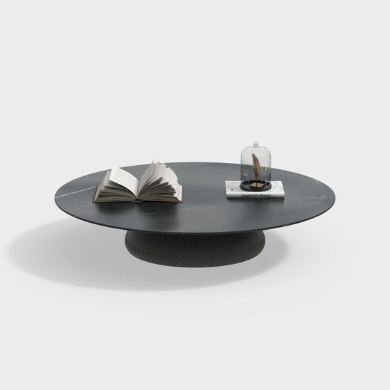 Minimalist Round Table 3D model for Interior Design