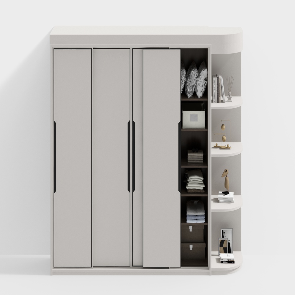 Modern Minimalist Wardrobe 3D Model