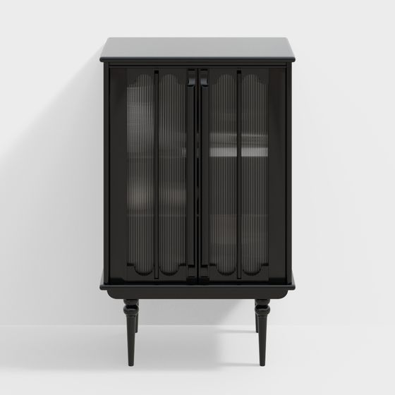 Elegant Vintage Cabinet 3D model for Stylish Spaces