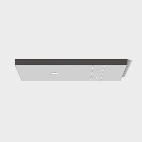 Integrated Ceiling Large Honeycomb Plate 3D Model in Black
