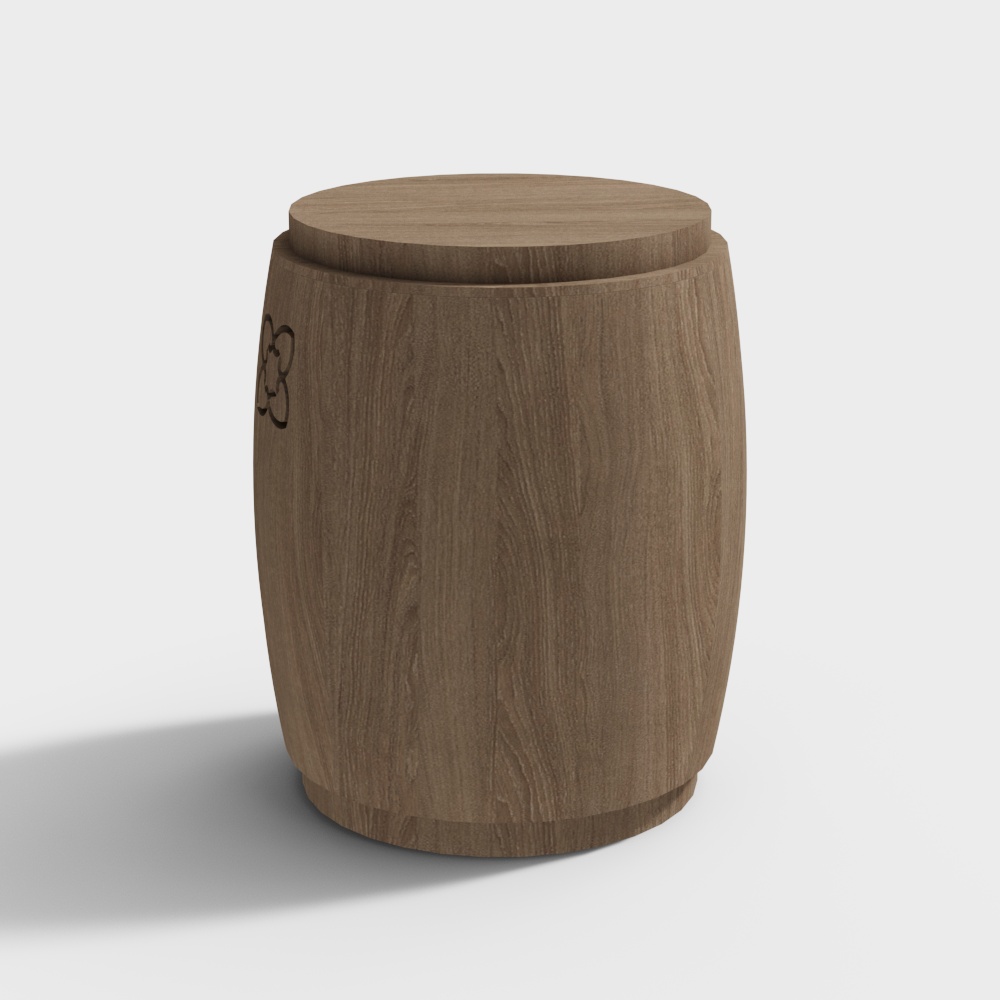 Маленький круглый табурет