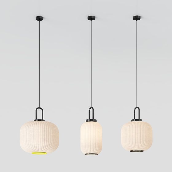 Elegant Woven Light Language 3D model Chandelier