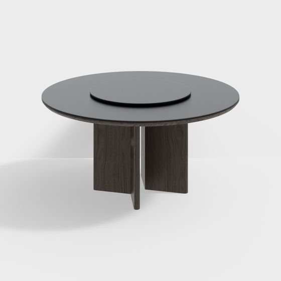 Modern Round Table 3D model for Creative Spaces