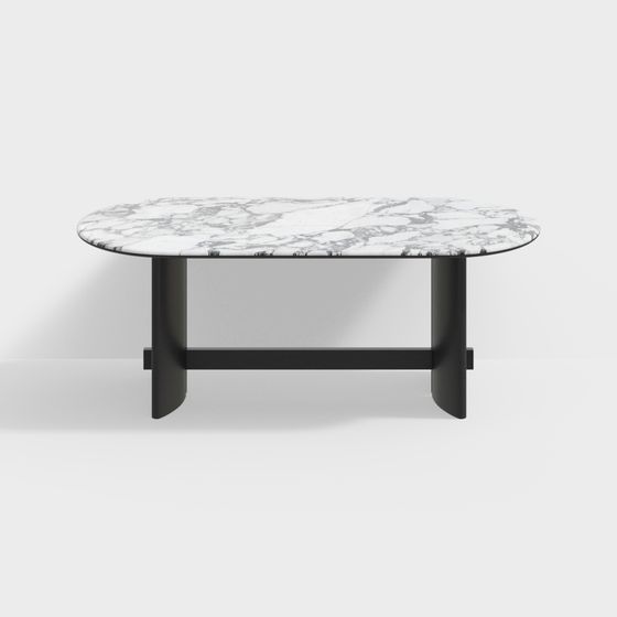 Minimalist Marble Coffee Table 3D model